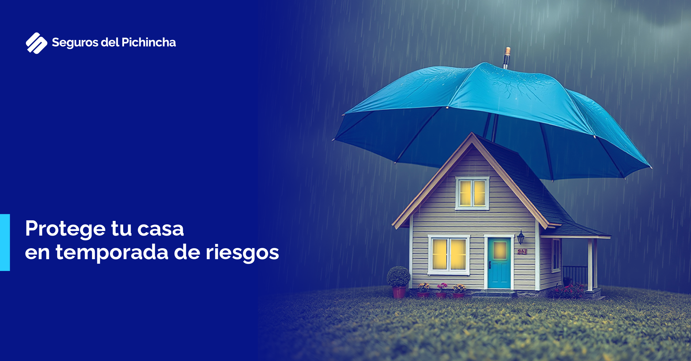 pareja con seguro de hogar en ecuador lluvias