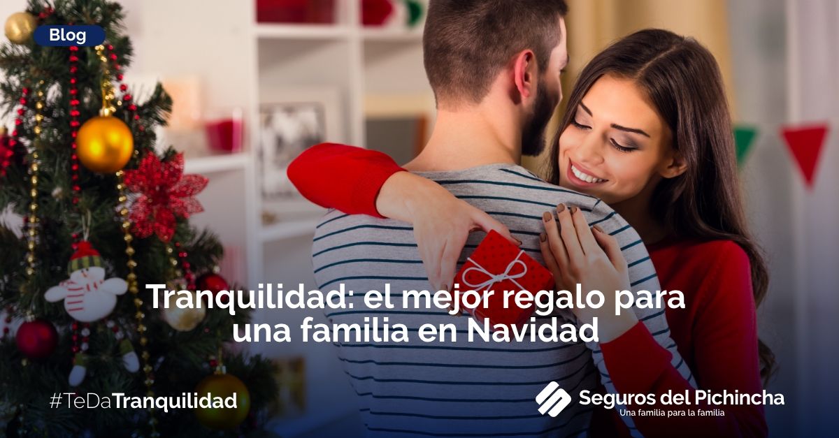 Pareja enamorada celebrando navidad